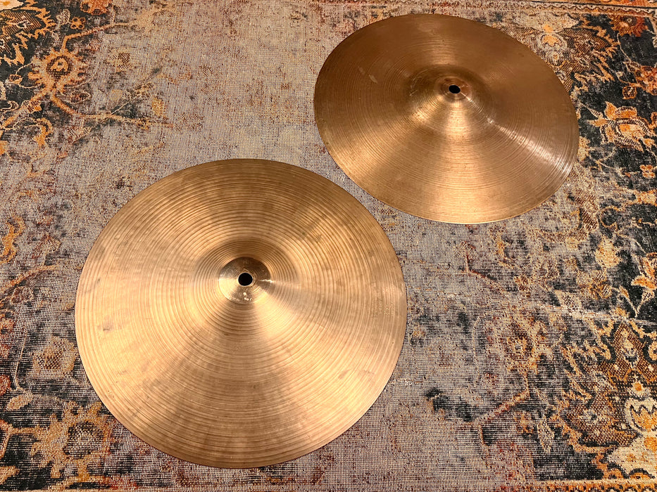 Rare Vintage 1970s Zildjian 12” New Beats Hihats 573 946 g Ultra Fast Crisp Tone! Never See These