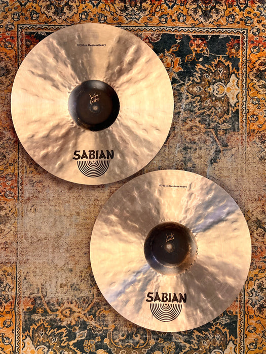 Rare Sabian ARTISAN 16” Traditional SYMPHONIC Cymbals Hihats 1674 1684 g ULTRA Crisp Dark Tone