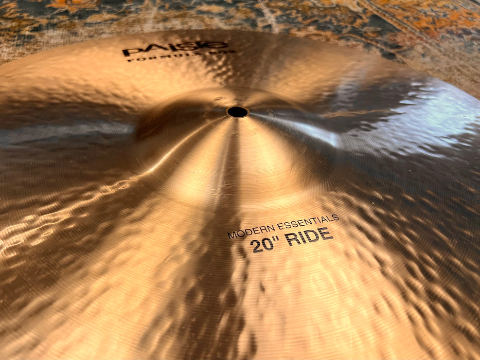 Paiste Formula 602 Modern Essentials Ride 20” 2310 g IMMACULATE! Don’t Pay $605!!