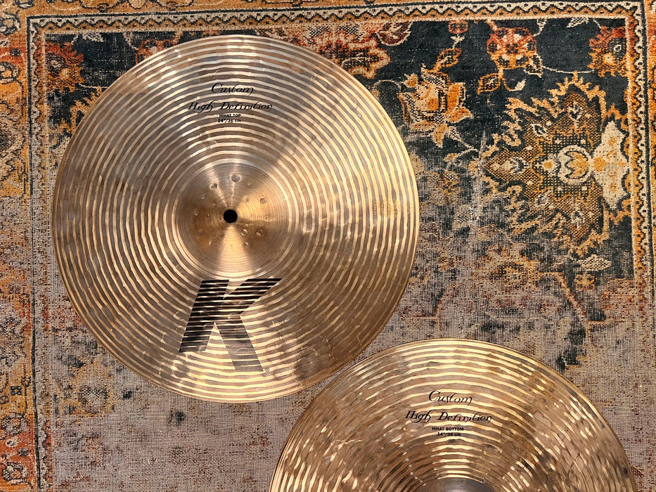 Zildjian K CUSTOM HIGH DEFINITION Hihats 14” 1033 1385 g IMMACULATE! DRY! Discontinued!