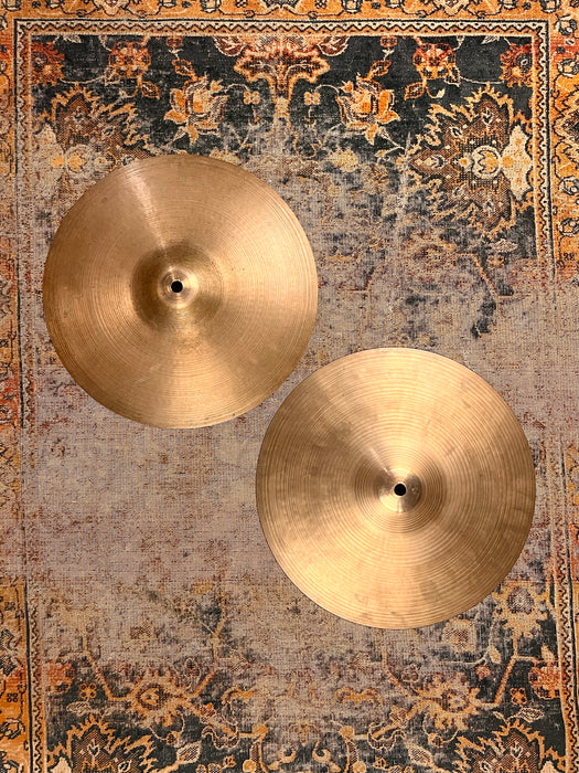 Rare Vintage 1970s Zildjian 12” New Beats Hihats 573 946 g Ultra Fast Crisp Tone! Never See These