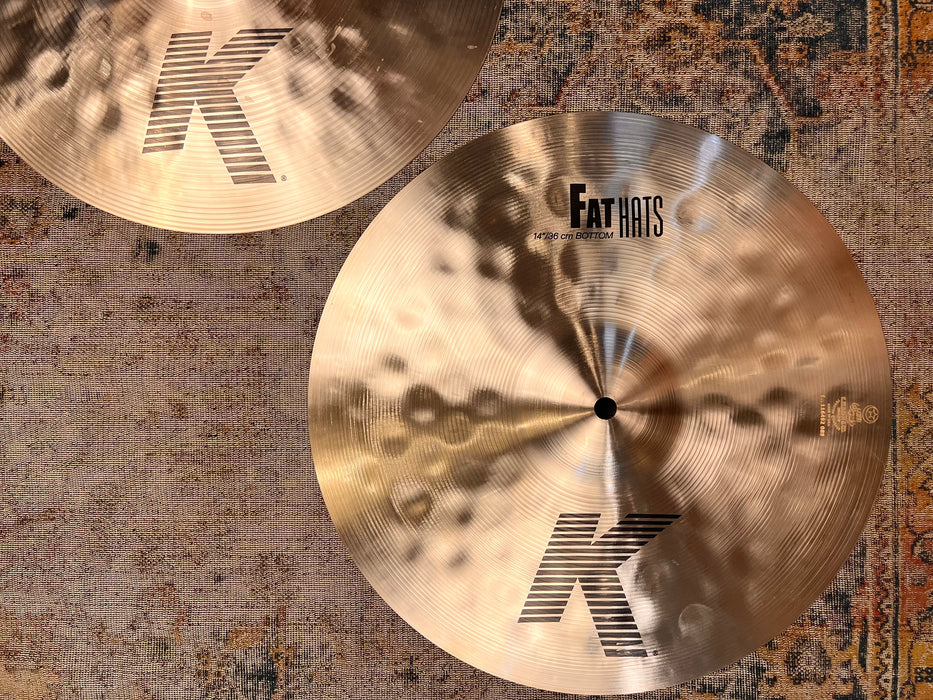 Immaculate Zildjian K FAT HATS Hihats 14” 930 1270 g Versatile! ONLY Played For The Video PERFECT!