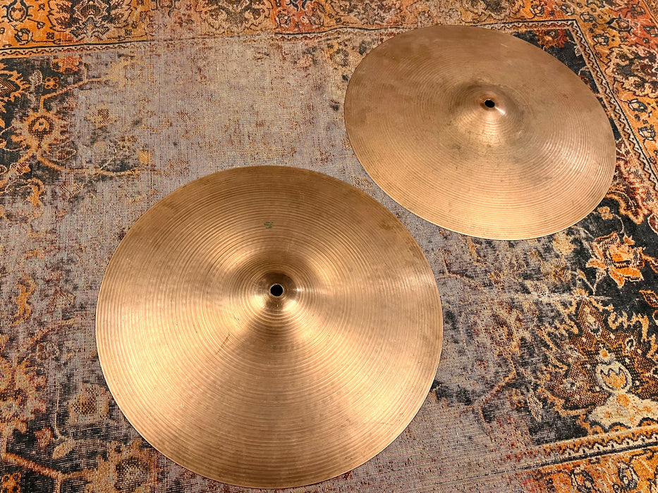 DRY CRISP Vintage 1970s Zildjian New Beat 14” HiHats 1060 1436 g ARTICULATE Sound Incredible!