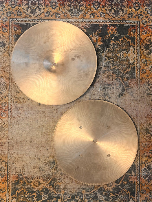 Rare Vintage 70s ZILDJIAN 15” QUICK BEAT Hihats 1428 1578 g STUDIO GEMS Amazing