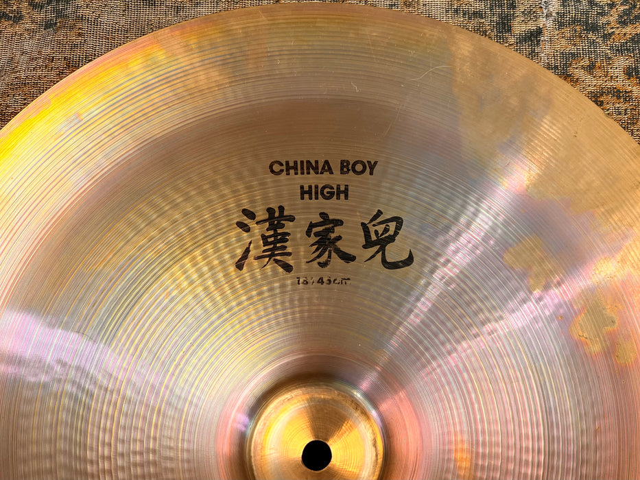 IRIDESCENT Vintage Zildjian China Boy High 18” 1358 g Amazing Exotic Tone! Don’t PAY $320!!!!