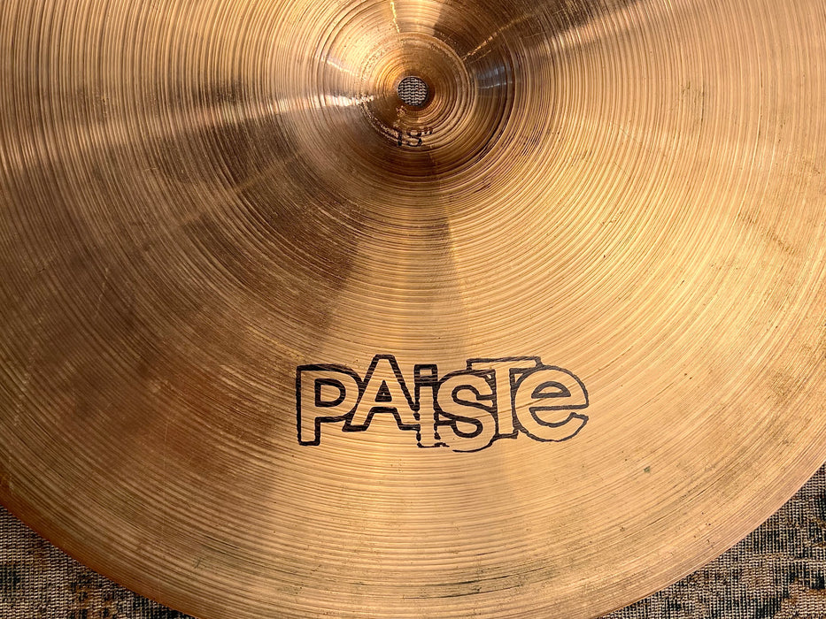 RARE 1978 Vintage Paiste 2002 18” FACTORY STAMPED CRASH 1316 g Classic