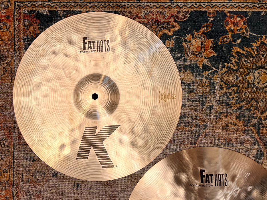 Immaculate Zildjian K FAT HATS Hihats 14” 930 1270 g Versatile! ONLY Played For The Video PERFECT!