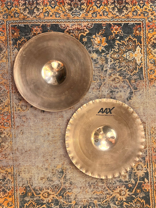 RARE Ultra CRISP Sabian AAX X-Celerator 13” HiHats 894 1216 g YES! 13s”!! Don’t pay $480!