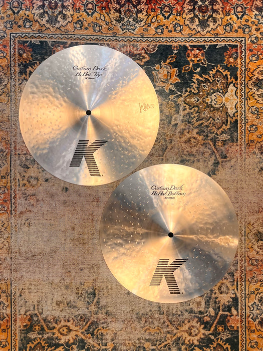 IMMACULATE Zildjian K CUSTOM DARK 14” Hihats 1014 1220 g  400 YR STAMP! Don’t pay $570!