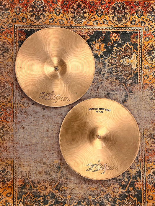 DRY CRISP Vintage 1970s Zildjian New Beat 14” HiHats 1060 1436 g ARTICULATE Sound Incredible!