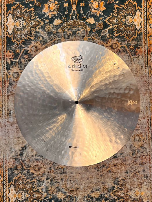 LIMITED Zildjian K CONSTANTINOPLE LIGHT RIDE SIZZLE 20”  ONLY 1817 g THIN! PERFECT!