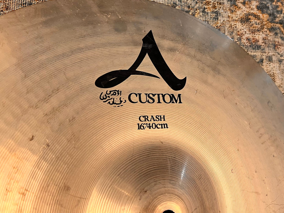 Great Sounding Dark Shimmering Zildjian A Custom 16” Crash 950 g Don’t Pay $300!!!