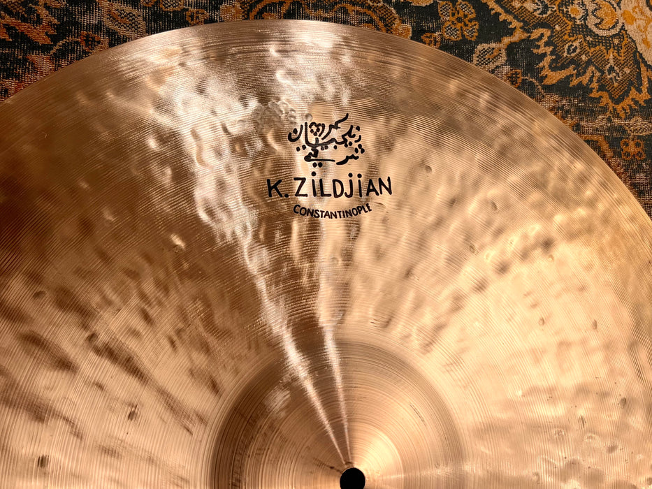 Zildjian K CONSTANTINOPLE RENAISSANCE Ride 22” 2708 g IMMACULATE Cd! DARK! Don’t $700!