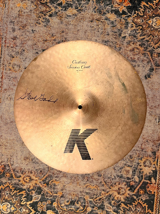 SIGNED By STEVE GADD Zildjian K Custom SESSION Crash 18” 1450 g Autographed