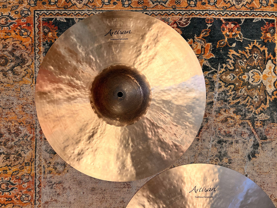 Rare Sabian ARTISAN 16” Traditional SYMPHONIC Cymbals Hihats 1674 1684 g ULTRA Crisp Dark Tone