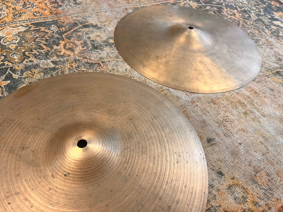 DRY COMPLEX Vintage Zildjian 1970s New Beat 14” Hihats 951 1242 g Thinner Top CLASSIC