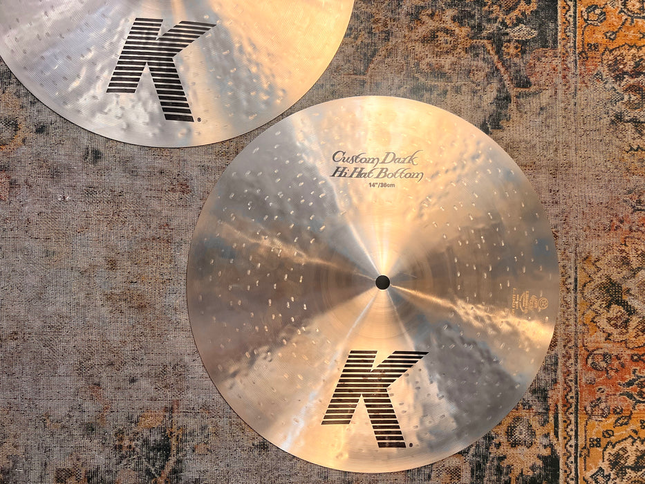 IMMACULATE Zildjian K CUSTOM DARK 14” Hihats 1014 1220 g  400 YR STAMP! Don’t pay $570!