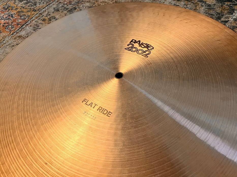 1977 Vintage Paiste 2002 Black Label FLAT RIDE 20” 2005 g GLASSY Chime-Like Controlled Definition Super CLEAN