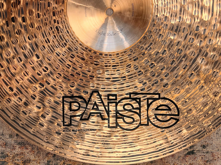 Paiste TRADITIONAL LIGHT Ride 20” ONLY 1910 g CLEAN!!! ULTRA Warm And DARK! Don’t Pay $605!