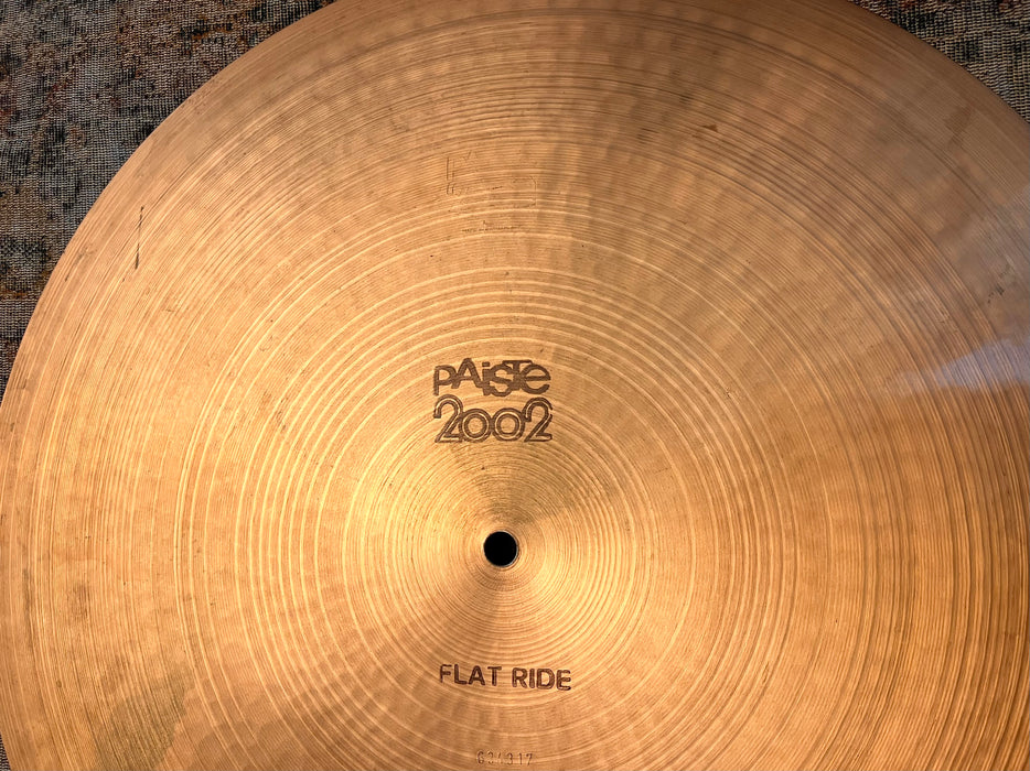 Vintage Paiste 2002 Black Label FLAT RIDE 20” 2010 g From 1976! GLASSY Chime-Like Controlled Definition Super CLEAN