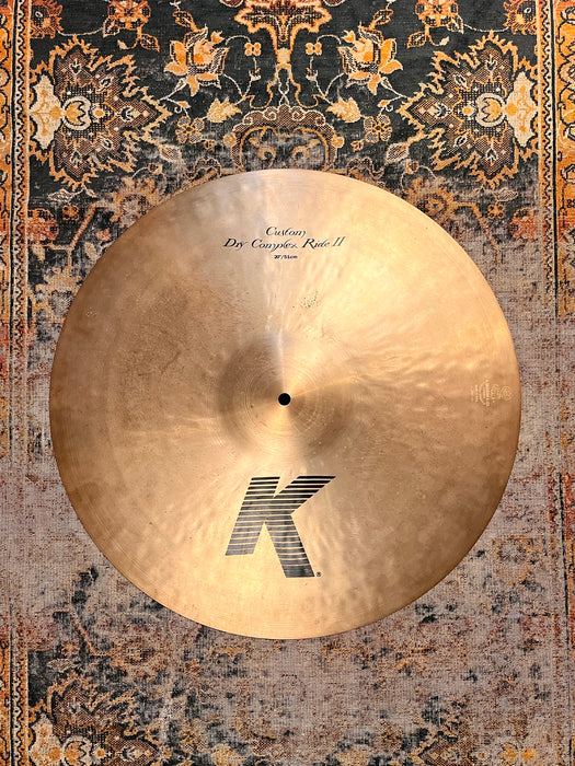 ULTRA RARE Zildjian BILL STEWART K CUSTOM DRY COMPLEX Ride II 20” 1928 g CLEAN Collectible