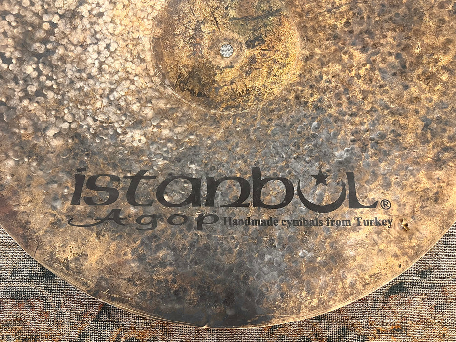 ISTANBUL AGOP TURK JAZZ Ride Sizzle 19” 1614 g Raw Unlathed and VERY DRY! Organic Controlled!