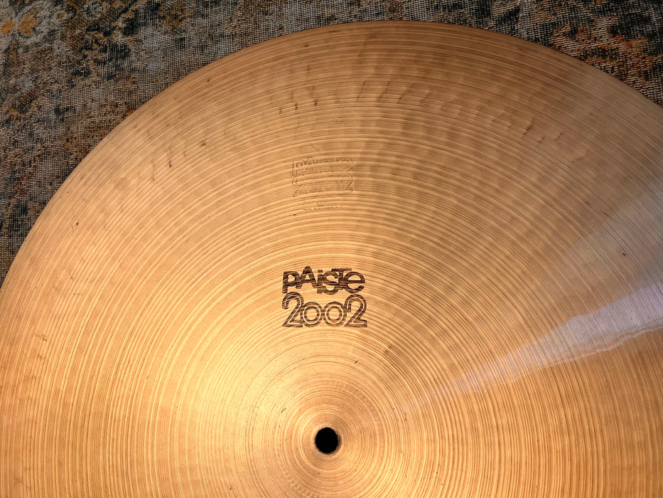 1977 Vintage Paiste 2002 Black Label FLAT RIDE 20” 2005 g GLASSY Chime-Like Controlled Definition Super CLEAN