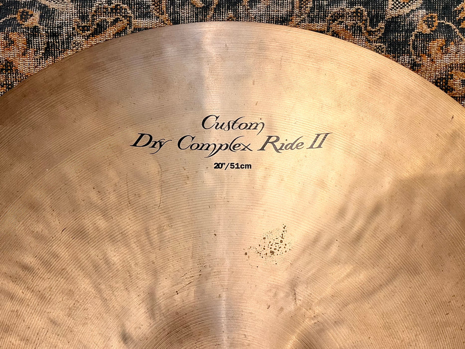 ULTRA RARE Zildjian BILL STEWART K CUSTOM DRY COMPLEX Ride II 20” 1928 g CLEAN Collectible