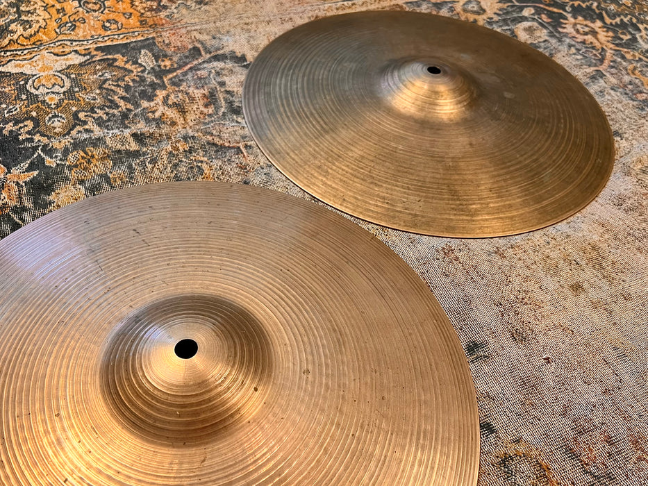 CRISP CLEAN Sounding Vintage 1970s Zildjian New Beat 14” Hihats 1094 1472 g