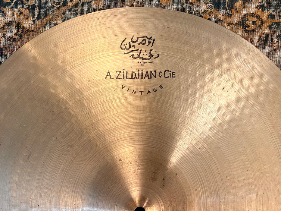 Discontinued ZILDJIAN A & CIE "Vintage" 20" RIDE 1908 g 1st RUN! Stick + Warm Tone! CRASHABLE