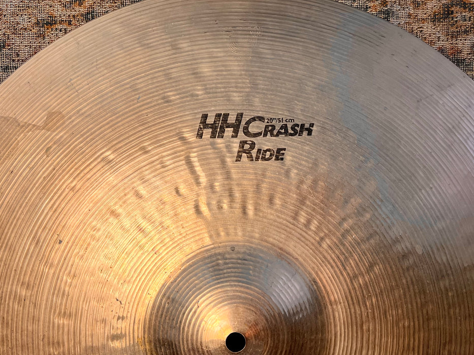 Rare DARK EARLY Vintage SABIAN HH Hand Hammered CRASH RIDE 20" 2184 g CANADIAN K Crashable