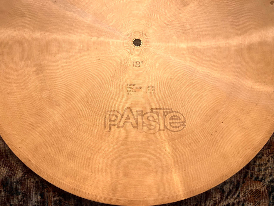 THE FAMOUS Vintage Paiste SEVEN SOUND SET FLAT RIDE 18” 1716 g CLEAN! ROY HAYNES