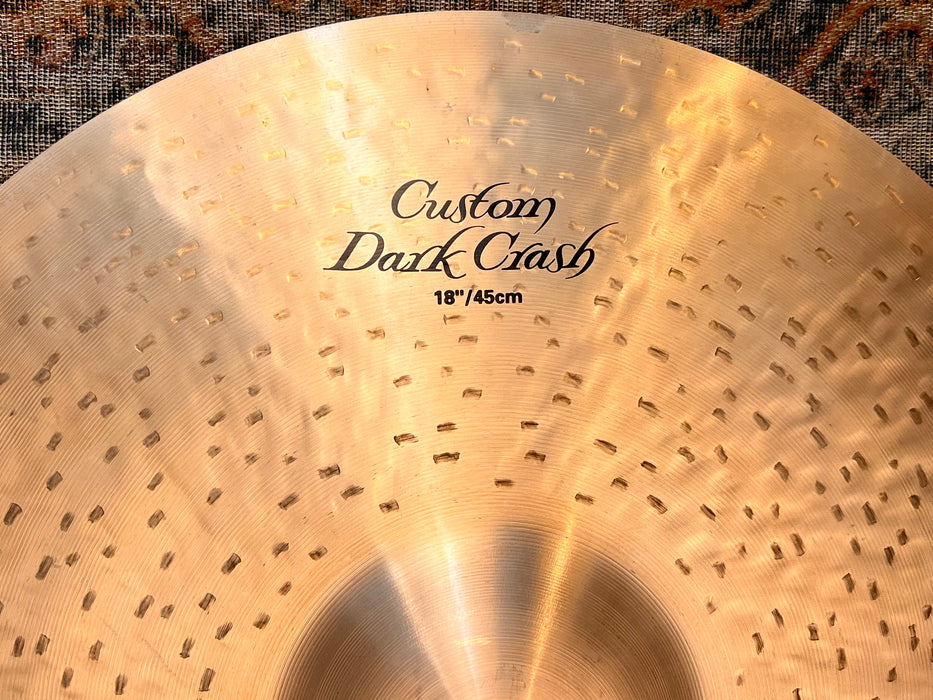 IMMACULATE Dark FULL Zildjian K Custom 18” Dark Crash ONLY 1318 g THIN! Sounds Incredible!