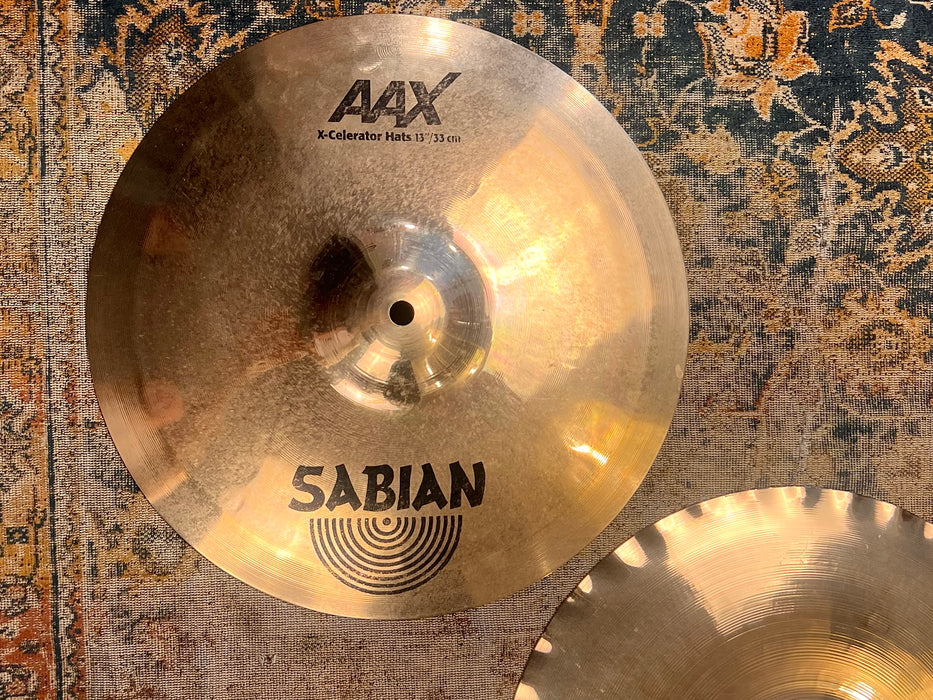 RARE Ultra CRISP Sabian AAX X-Celerator 13” HiHats 894 1216 g YES! 13s”!! Don’t pay $480!