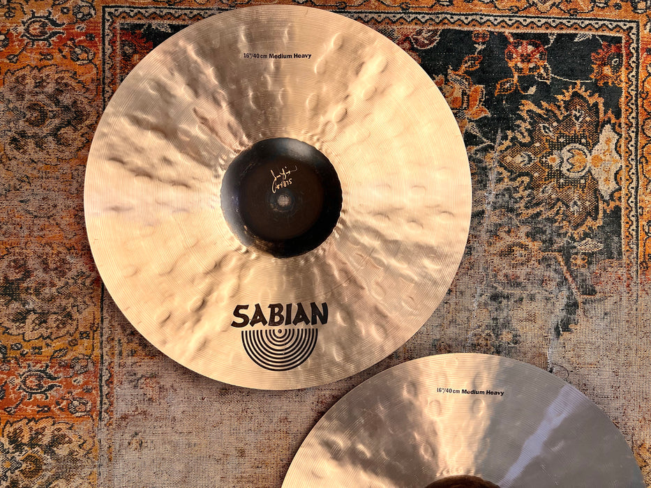 Rare Sabian ARTISAN 16” Traditional SYMPHONIC Cymbals Hihats 1674 1684 g ULTRA Crisp Dark Tone