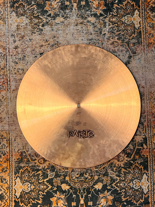 Vintage Paiste 2002 Black Label FLAT RIDE 20” 2010 g From 1976! GLASSY Chime-Like Controlled Definition Super CLEAN