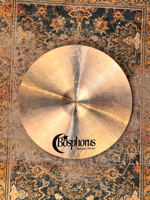 Versatile Bosphorus ANTIQUE Sultan Medium Thin Crash 19” SIZZLE 1408 g CLEAN