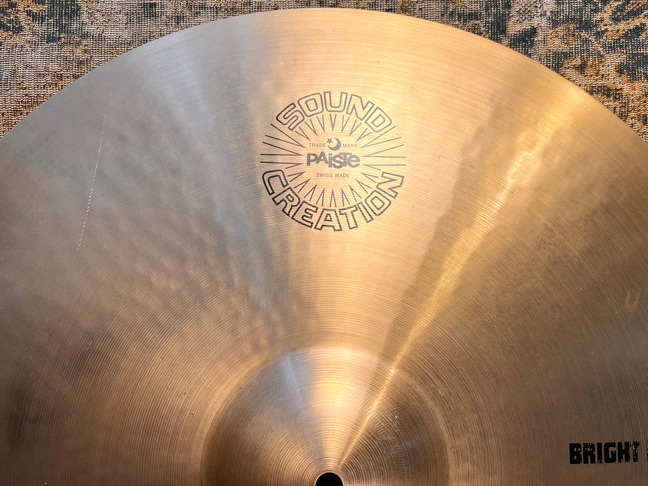 RARE Vintage Paiste Sound Creation BRIGHT RIDE 20” 2659 g CLEAN SOUND MELLOW SMOOTH