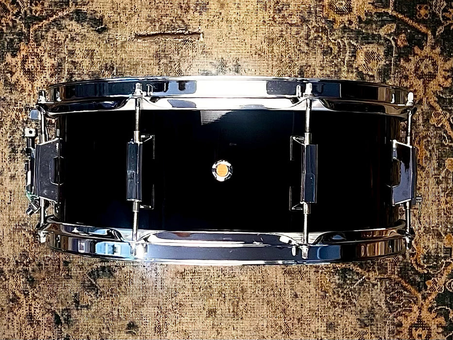 RARE MIJ Pearl ONE PIECE SOLID Maple Snare 5.5” X 14” Piano Black CUSTOM CLASSIC