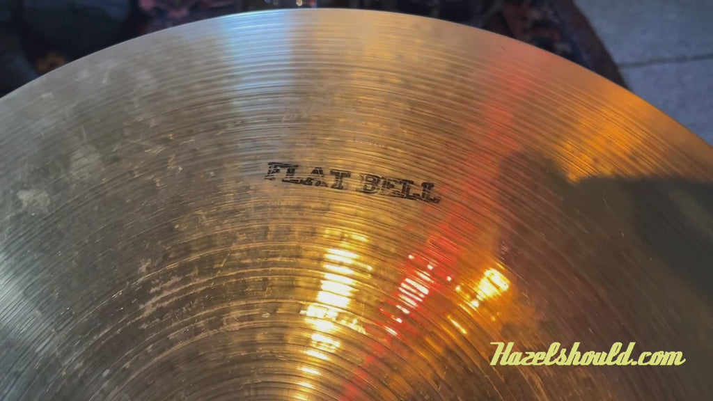 Rare Vintage Sabian FLAT BELL 20” Ride 3028 g Chime-like focused attack!  PAISTE 602 Flat Vibe