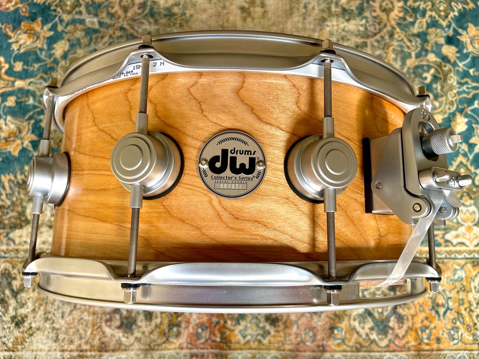 Unique DW COLLECTORS HVLT BIRCH 6.5” X 14” Snare with Satin Chrome MINT “E”